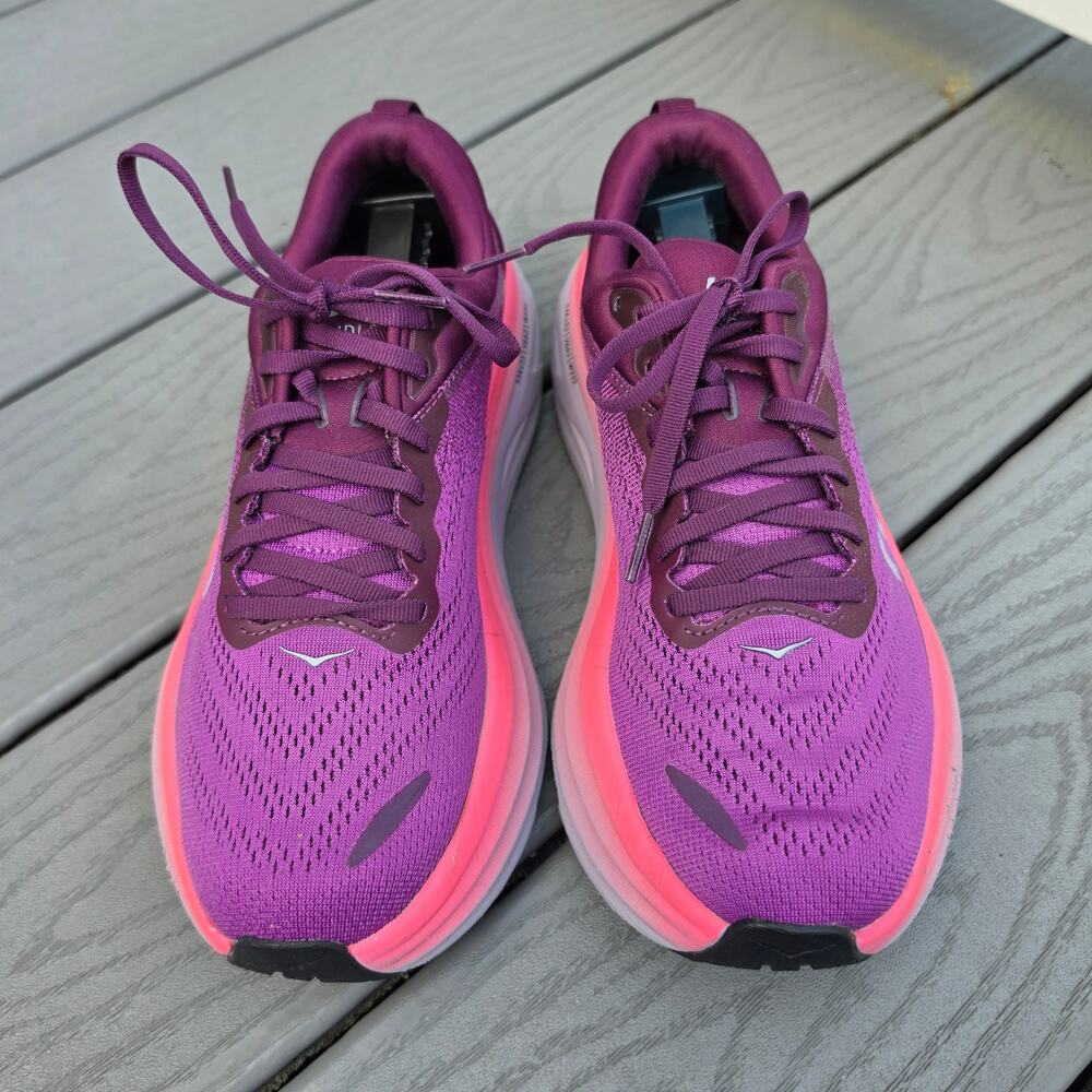 Hoka One One Women's Purple and Pink Running Sneakers